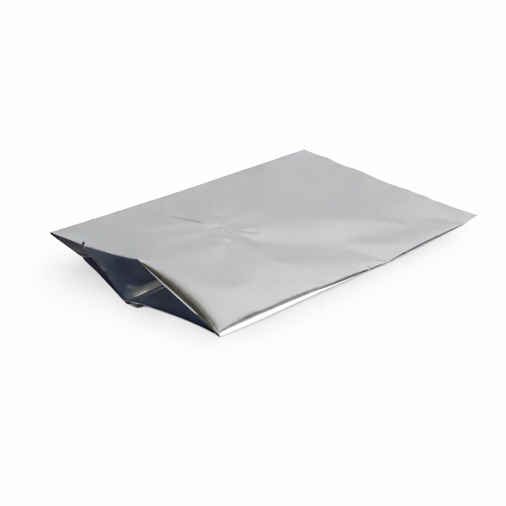 4 oz Silver Metallized Flat Pouch with Valve