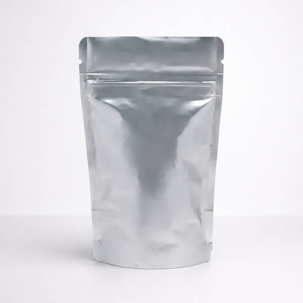 1 oz Gloss Clear/Silver Stand Up Pouch with Zipper