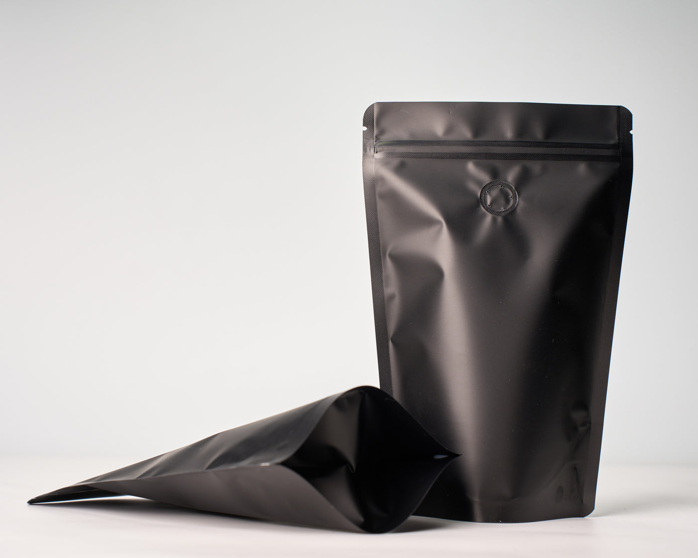 14-16 oz Stand Up Pouch with valve with Zipper